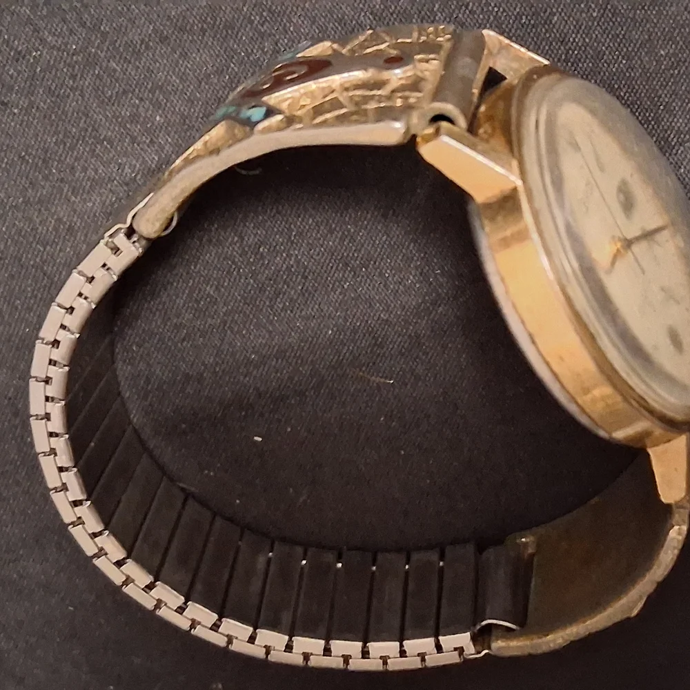 Helbros Gold Masonic Quartz Watch